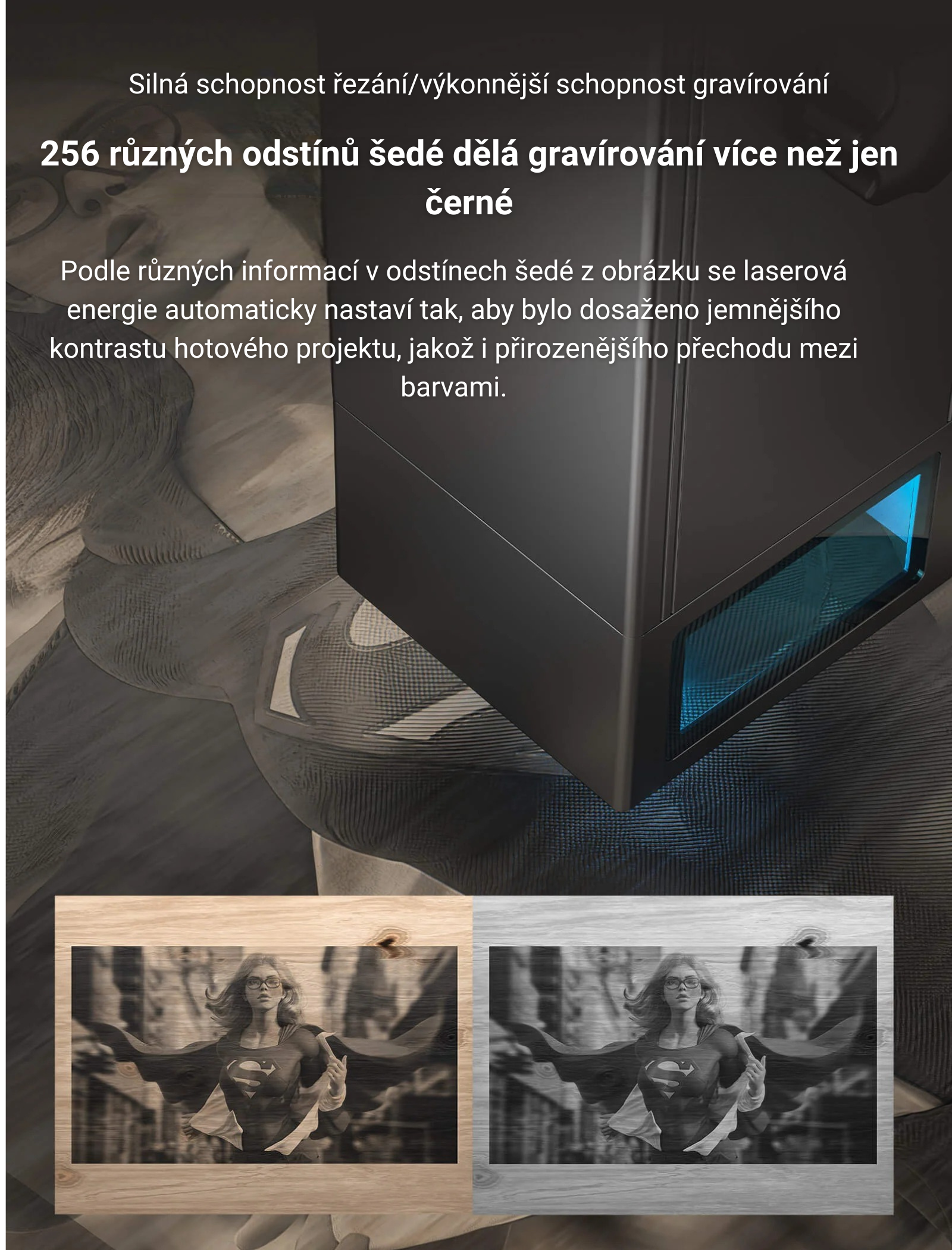 Atomstack X20 Pro - šedé gravirovani